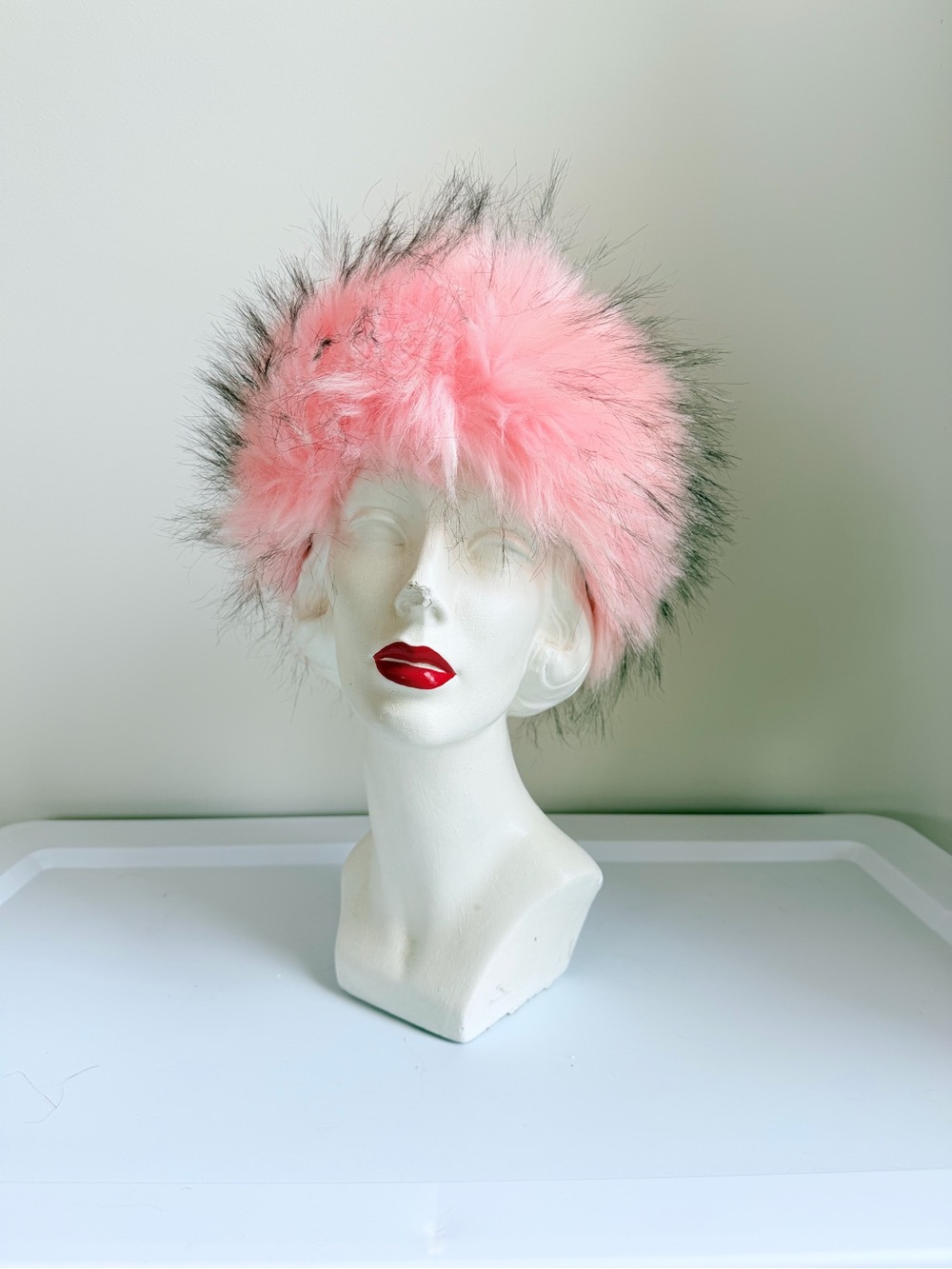 Russian Style Luxury Pink Faux Fur Headband - Women's Winter Accessory